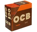 OCB Virgin 50 x 32 Slim Blättchen | 1 Box Unbleached Long Papers | King Size