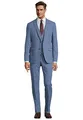 Steffen Klein Herren Anzug - Dreiteiler - Slim Fit - Größe 102 - Business Anzug mit Weste - Elastischer Komfort - Hellblau