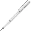 Lamy safari roll-ink white Tintenpatronenroller – zeitlos klassischer Stift mit ergonomischem Griff & Strichbreite M - Gehäuse aus robustem ASA-Kunststoff – inkl. Tintenpatrone T10 blau
