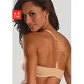 JETTE Push-up-BH mit Bügel und edlem Kettendetail hinten, sexy Dessous beige 75