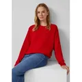 s.Oliver Longpullover Strickpullover Pullover in Rippstruktur mit Fledermausärmeln rot XXL (44)