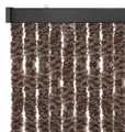 Arsvita Insektenschutzvorhang 120x200 cm (Breite x Länge) Flauschvorhang in Braun meliert für Camping, Terrasse, Pavillon oder Balkontür, Fadengardine Ø4cm