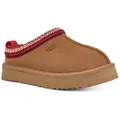 UGG K TAZZ Pantoffel Plateau Clog, Mule, Hausschuh mit modischer Zierborte braun 35 EU (3 US)
