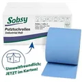 Hypafol Papierhandtuch SET, (mit passendem Spender auswählbar), 2 x blaue Industrierolle 36 cm x 22 cm