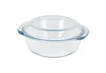 Koopman Auflaufform Bratform Rund Glas 26x23x11cm 2 Tlg. Set, Glas, (1-St), 2-teilig, Transparent, -30° bis 240°, Borosilikatglas