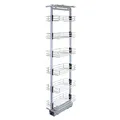 KuKoo Kücheneinrichtung Einbauregal Küchenschrank Küchenschrankregal Zusatzregal KüchenkorbKüchenregal Regal ausziehbar mit Soft Close Funktion 1900-2200mm H - 220cm höhenverstellbar