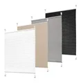 Plissee Klemmfix ALU zum Klemmen ohne Bohren Blickdicht für Fenster extra stabil Faltrollo weiß B 80 x H 220