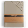 DecoKing Spannbettlaken 80x200 90x200 cm 100% gekämmte Baumwolle Cappuccino Spannbetttücher Jersey Boxspringbett Amber 80 x 200 90 x 200