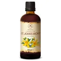 Johanniskrautöl 100 ml – Hypericum perforatum – Natürliches Rotöl – Johanniskraut Mazerat – Intensives Pflegeöl für Gesicht, Körper, Haut & Haare – Massageöl – St. John’s Wort Oil