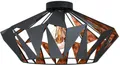 EGLO Deckenleuchte CARLTON 6 Deckenlampe, schwarz-kupfer, exkl. Leuchtmittel E27, Retro, ohne Leuchtmittel, Wohnzimmerlampe, Esszimmer, Vintage, Cut-Outs, Industrial, 23,5x47cm