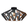 Runde Deckenleuchte Eglo 47 cm schwarz E27 Plafon