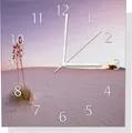 Wallario Design Wanduhr Kleine Oase in der Wüste aus Aluverbund, Größe 30 x 30 cm