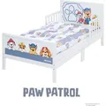 roba Kinderbett Paw Patrol 70 x 140 cm inkl. Bettwäsche & Lattenrost - Motiv der Zeichentrick Serie - Weiß / Blau - Weiß