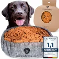 URBAN PAUL® Schnüffelteppich für Hunde - Beste Materialien - extrem widerstandsfähiges Hundespielzeug - größenverstellbar und waschbar (grau)