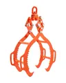 Profi Forstzange 710-812 mm, Hebezange mit 4 Krallen, drehbare Holzzange aus Stahl, Tragfähigkeit 1000 kg, gezahntes Klauendesign, Holzgreifer, Schleppzange, Hakenzange für Traktoren, Karren
