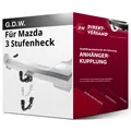 Für Mazda 3 Stufenheck Typ BP (G.D.W.) Anhängerkupplung vertikal abnehmbar neu