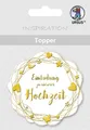 URSUS 8 Topper "Einladung zu unserer Hochzeit", weiß/gold