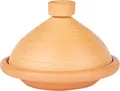 Marokkanische Tajine Topf zum Kochen | Schmortopf Unglasiert Tuareg Ø 31cm für 3-5 Personen | inklusive Rezepte und Gebrauchsanweisung | ORIGINAL Tontopf handgetöpfert aus Marokko