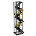 DanDiBo Weinregal Metall Schwarz Stehend 96693 Flaschenregal Weinständer Flaschenhalter Schmal Modern