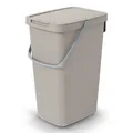 Mülleimer Abfalleimer Müllbehälter 20L Müllsortierer Klappdeckel Keden Beige
