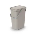 Abfalleimer Mülleimer mit Deckel 20L Recycling Müll Kunststoff Braun Systema