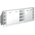 Vicco Dachschrägenschrank-Set, Weiß Hochglanz, Weiß, Holzwerkstoff, 10 Fächer, Rechteckig, 210x83.8x46 cm, Wohnzimmer, Kommoden & Sideboards, Kommoden