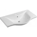 Aqualine - Zara - Waschtisch 80x46 Cm, Mit Überlauf, Hahnloch, Weiß 10080