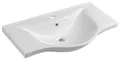 Aqualine Waschtisch ZARA 80 Keramik-Waschtisch 79,5x46cm, weiß, Aqualine-10080