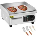 VEVOR Kommerzieller elektrischer Grill, 2000 W, flache Grillplatte für die Arbeitsplatte, einstellbare Temperatur von 50–300 °C, 36 x 30 x 1 cm...