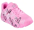 Skechers Girl's UNO Lite Love Levitate Sneaker, Rose, 13 UK Child