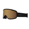 Giro Moxie Skibrille Damen Ski Snowboardbrille Unisize Schneebrille | EXV Weitsicht, Anti-Fog, OTG geeignet, Ersatzscheibe, Helm-kompatibel | Farbe: stacked black - Gläser: amber gold/yellow