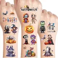 Halloween Tattoos für Kinder, 12 Blätter Temporäre Glitzer Tattoo Set Kinder, Halloween Party Deko, Temporäre Tattoos Geschenke für Jungen Mädchen