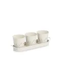 Zeller 19405 Kräutertopf-Set Flowers, 4-TLG., Metall