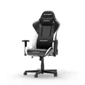 DXRacer Formula L Schwarz & Weiß PVC Leder das Orginal Gamingstuhl, Sessel Ergonomischer, Stuhl, Gaming Chair für PC Gamer und Office