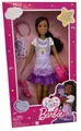 Barbie Stehpuppe My First Barbie Mädchen Brooklyn schwarze wellige Haare Lila Kleid Bür