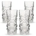 CKB LTD Tiki Bar Cocktailgläser, hohe Gläser, ideal für Hawaii-Party, Rumbasis, gemischte Cocktailgetränke, MAI Tai Long Island Eistee oder Zombie-Cocktails, transparent, 450 ml, 4 Stück