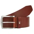 Tommy Hilfiger Ledergürtel New Denton 4 cm breit NEW DENTON BELT mit Flag-Logoschlaufe braun 95