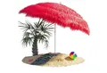 Kingsleeve Sonnenschirm, Hawaii Rot 160 cm Neigbar Höhenverstellbar Wasserabweisend Erdspieß