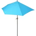 MCW Sonnenschirm Lorca Halbrund 3m UV 50+ 300cm Türkis ohne Ständer