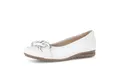 Gabor Damen Klassische Ballerinas, Frauen Ballerinas,Lady,Ladies,Women's,Woman,Ballerina-Schuhe,Ballett-Schuhe,Weiss (Uni+Silber),43 EU / 9 UK