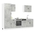 vidaXL Schrankmodule 7-tlg. Küchenschrank-Set Kalmar Betongrau Holzwerkstoff
