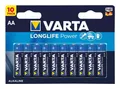 VARTA Batterie, Longlife 10x AA 2900 mAh