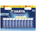1x10 Varta High Energy Mignon AA LR 6