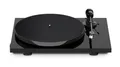 Pro-Ject E1 BT, Plug & Play Einsteiger Plattenspieler mit MM Tonabnehmersystem, BT Sender, schaltbarer Phono Vorstufe und elektronischer Geschwindigkeitsänderung (AT3600L, Schwarz)