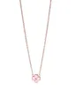 Purelei Cuore Rosé Kette – wasserfest & verstellbar | Edelstahlkette mit Kleeblatt & roséfarbenen Zirkonias | 14K Vergoldung & 18K Roségold | Symbol für Glück & Liebe (Rosegold)