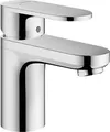 hansgrohe Vernis Blend - Waschtischarmatur ohne Ablauf, Wasserhahn Bad mit Auslauf Höhe 71 mm, Mischbatterie Waschbecken wassersparend (EcoSmart), Chrom, 71558000