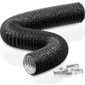 Abluftschlauch Flexibel PVC Alurohr Lüftungsschlauch Wachstumszelt 5m 75mm
