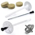 STRÜBER WDVS SET (Ø8x155mm Dämmstoffdübel mit Metalldorn 100St + Mineralwolle Rondelle 100St + Metall Fräser 1St) Satz für Fassadendämmung Wärmedämmung Abdeckkappen Nylon Tellerdübel Stahlnagel ETA