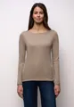 STREET ONE Langarmshirt in Unifarbe