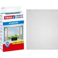 tesa Fliegengitter Standard Insektenschutz Fenster ohne Bohren grau 1,5 x 1,8 m